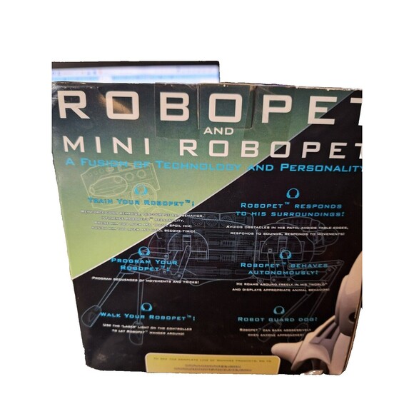 Vintage Original ROBOPET WoWWee 2005 Robot Dog RC Remote Control Sealed  White - Picture 2 of 6